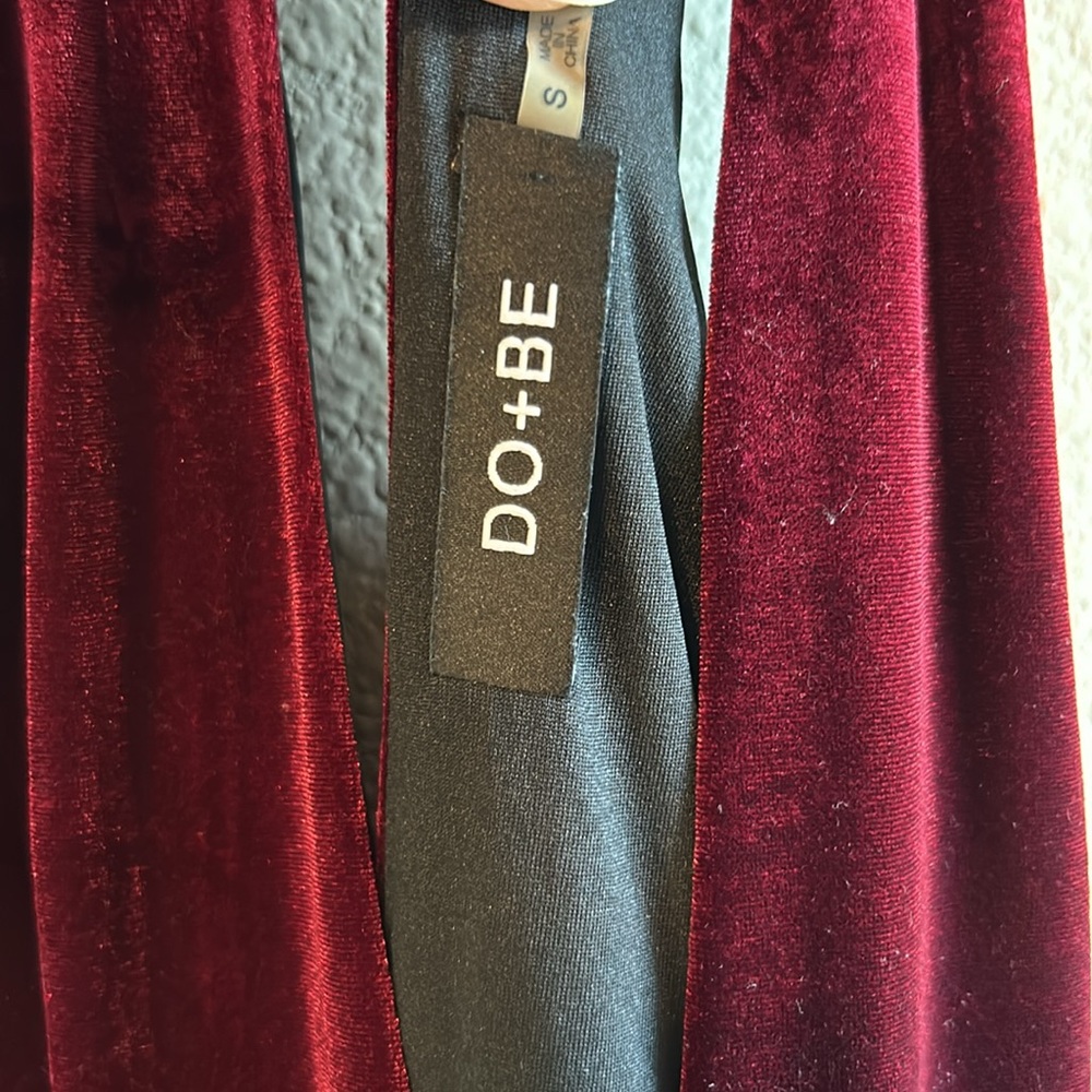 Do+Be | "Spin Me Round" Burgundy Velvet Jumpsuit | Small - Picture 10 of 10